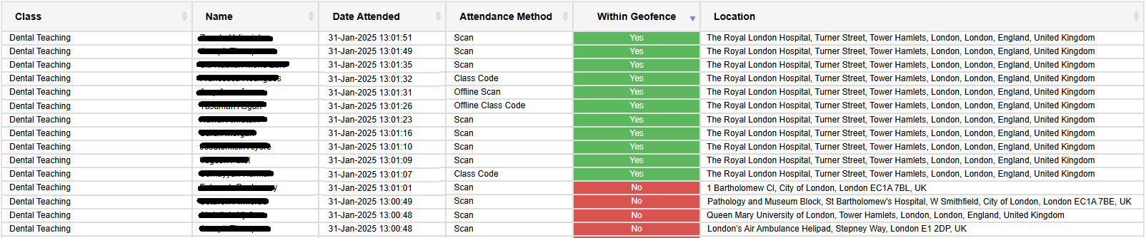 Geolocation feature